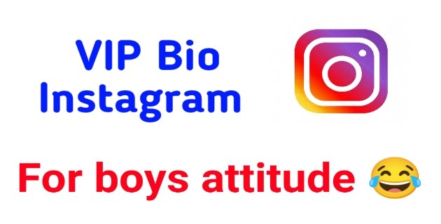 Bio VIP Instagram For boys Attitude 